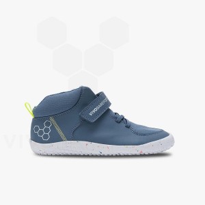 Kids'' Vivobarefoot Primus Ludo Hi Juniors Shoes Indigo | IE413PV