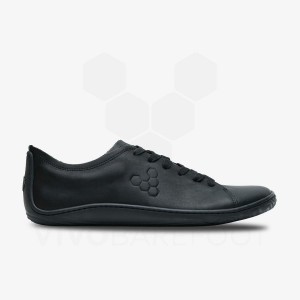 Men's Vivobarefoot Addis Lifestyle Shoes Black | IE127PV