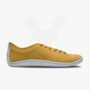 Men's Vivobarefoot Addis Lifestyle Shoes Mustard | IE129NN