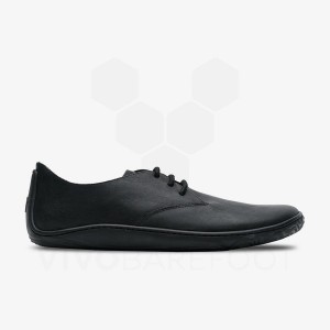 Men's Vivobarefoot Addis Oxford Lifestyle Shoes Black | IE143ZD