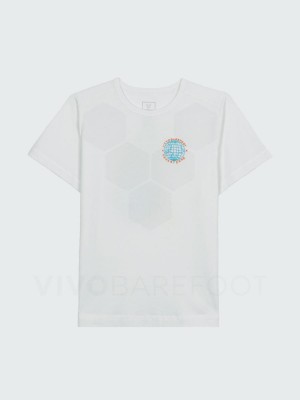 Men's Vivobarefoot Finisterre Sport T Shirts White | IE155NN