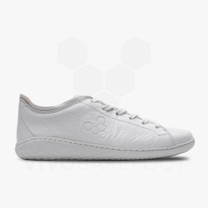 Men's Vivobarefoot Geo Court III Lifestyle Shoes White | IE124SZ