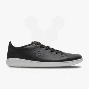 Men's Vivobarefoot Geo Court III Lifestyle Shoes Black | IE125RX