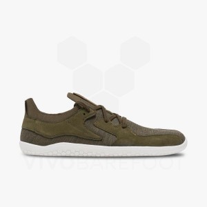 Men's Vivobarefoot Primus Asana II Lifestyle Shoes Olive | IE136GY