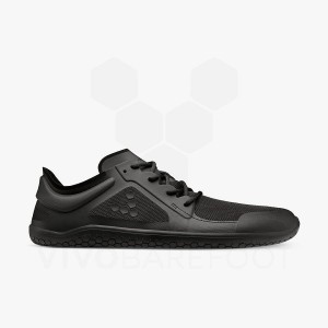 Men's Vivobarefoot Primus Lite III Road Running Shoes Obsidian | IE045TL