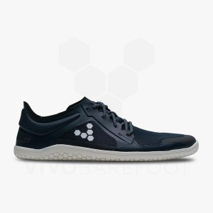 Men's Vivobarefoot Primus Lite III Road Running Shoes Navy | IE046SZ