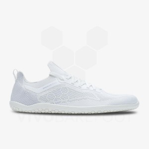 Men's Vivobarefoot Primus Lite Knit Road Running Shoes White | IE052MM