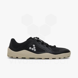 Men's Vivobarefoot Primus Trail III All Weather SG Trail Running Shoes Obsidian | IE077NN