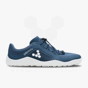 Men's Vivobarefoot Primus Trail II FG Hiking Shoes Deep Blue / White | IE025NN