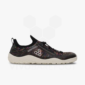 Men's Vivobarefoot Primus Trail Knit FG Training Shoes Black | IE109HT