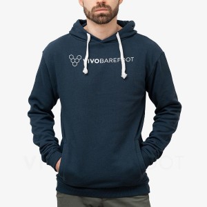 Men's Vivobarefoot Rapanui Hoodie Navy | IE162GY