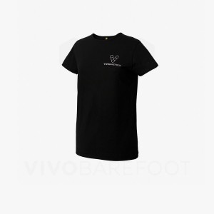 Men's Vivobarefoot Rapanui Sport T Shirts Black | IE165DO