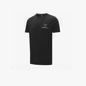 Men's Vivobarefoot Rapanui T Shirts Black | IE163FU