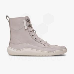 Women's Vivobarefoot Gobi Boot Lifestyle Shoes Beige | IE283PV