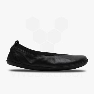 Women's Vivobarefoot Opanka Ballerina Lifestyle Shoes Obsidian | IE317HT