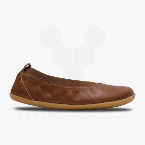 Women's Vivobarefoot Opanka Ballerina Lifestyle Shoes Brown | IE319FU