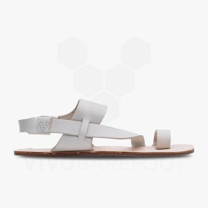 Women's Vivobarefoot Opanka Sandal Lifestyle Shoes White | IE307RX