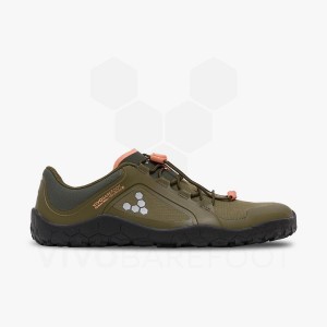 Women's Vivobarefoot Primus Trail III All Weather FG Hiking Shoes Dark Olive | IE177RX