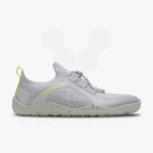 Women's Vivobarefoot Primus Trail Knit FG Trail Running Shoes White | IE237JE